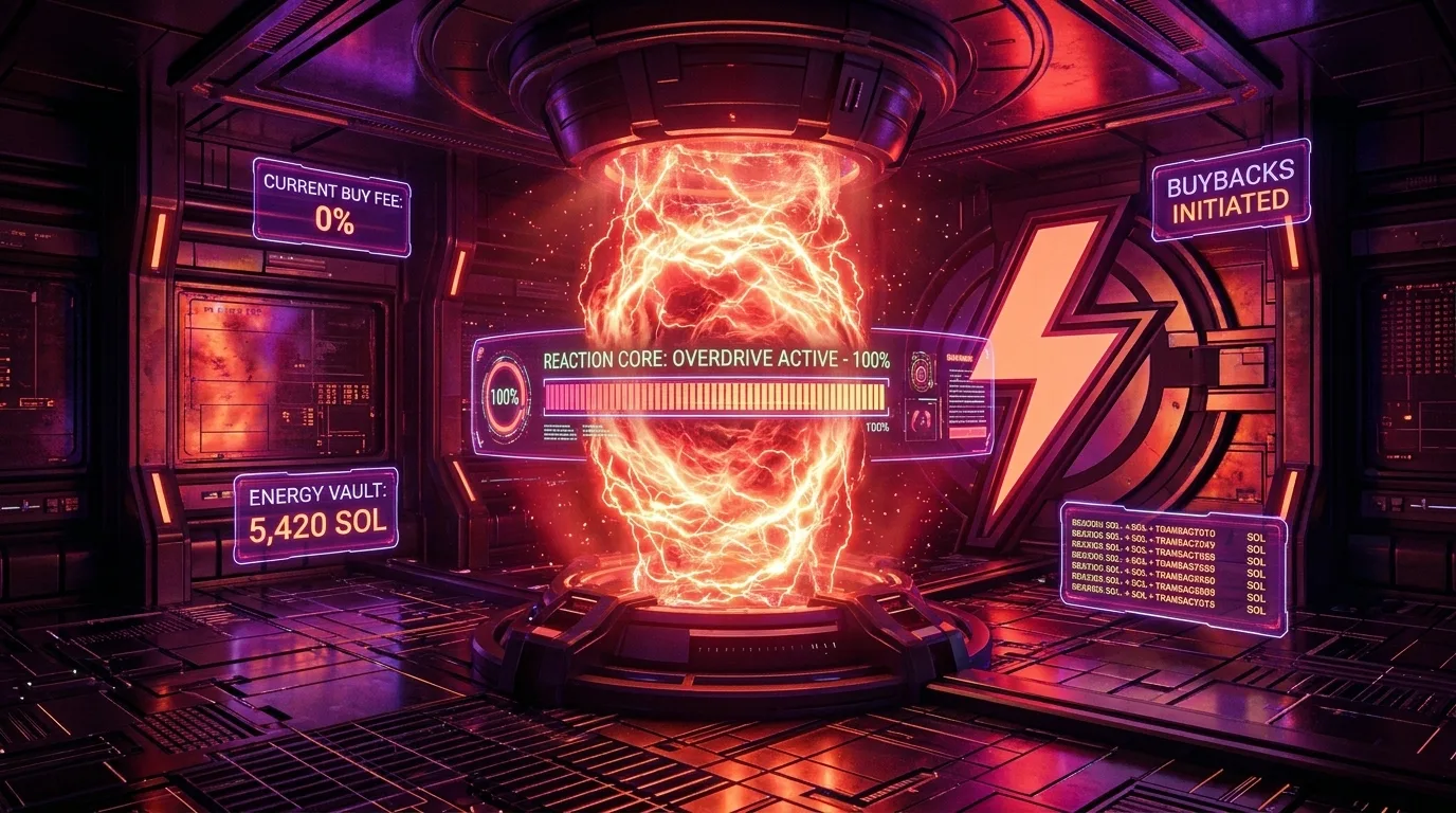 The OVERDRIVE reactor core at 100%